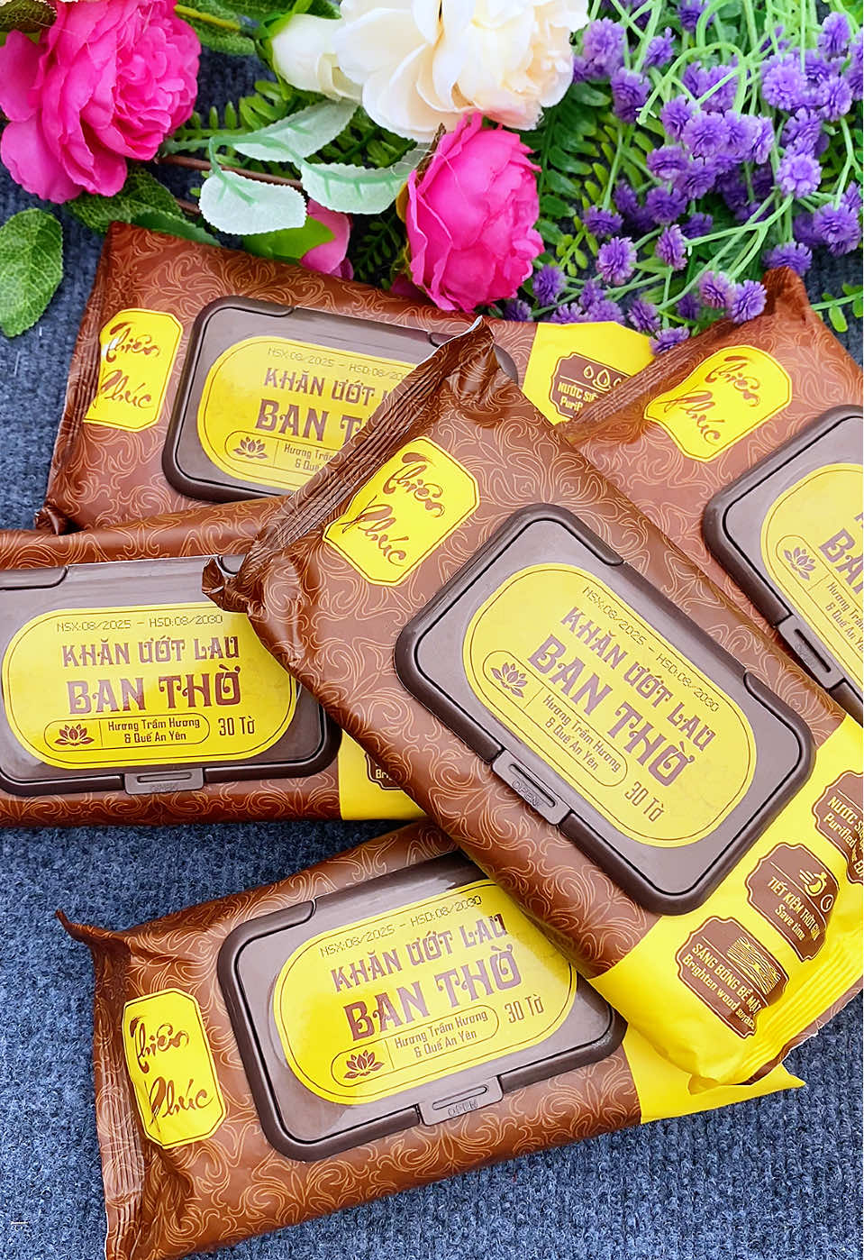 Combo 5 bịch khăn ướt Thiên Phúc #emmigiadung #khanlau #khanlaubantho #khanlaubanthothienphuc #khanlaubanthotramhuong 