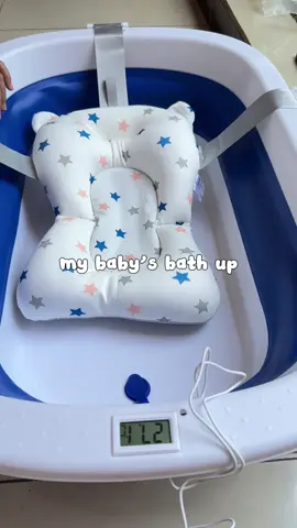 bak mandi bayi lipat dengan termometer ☝🏻 #babybathub #bakmandibayi #bakmandibayilipat #bantalmandibayi #jaringmandi 