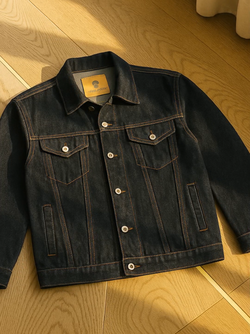 Trondheim Jaket Jeans Denim Jacket Mazelo Blueblack Pria #jaketjeans #jaketpria #trondheim 