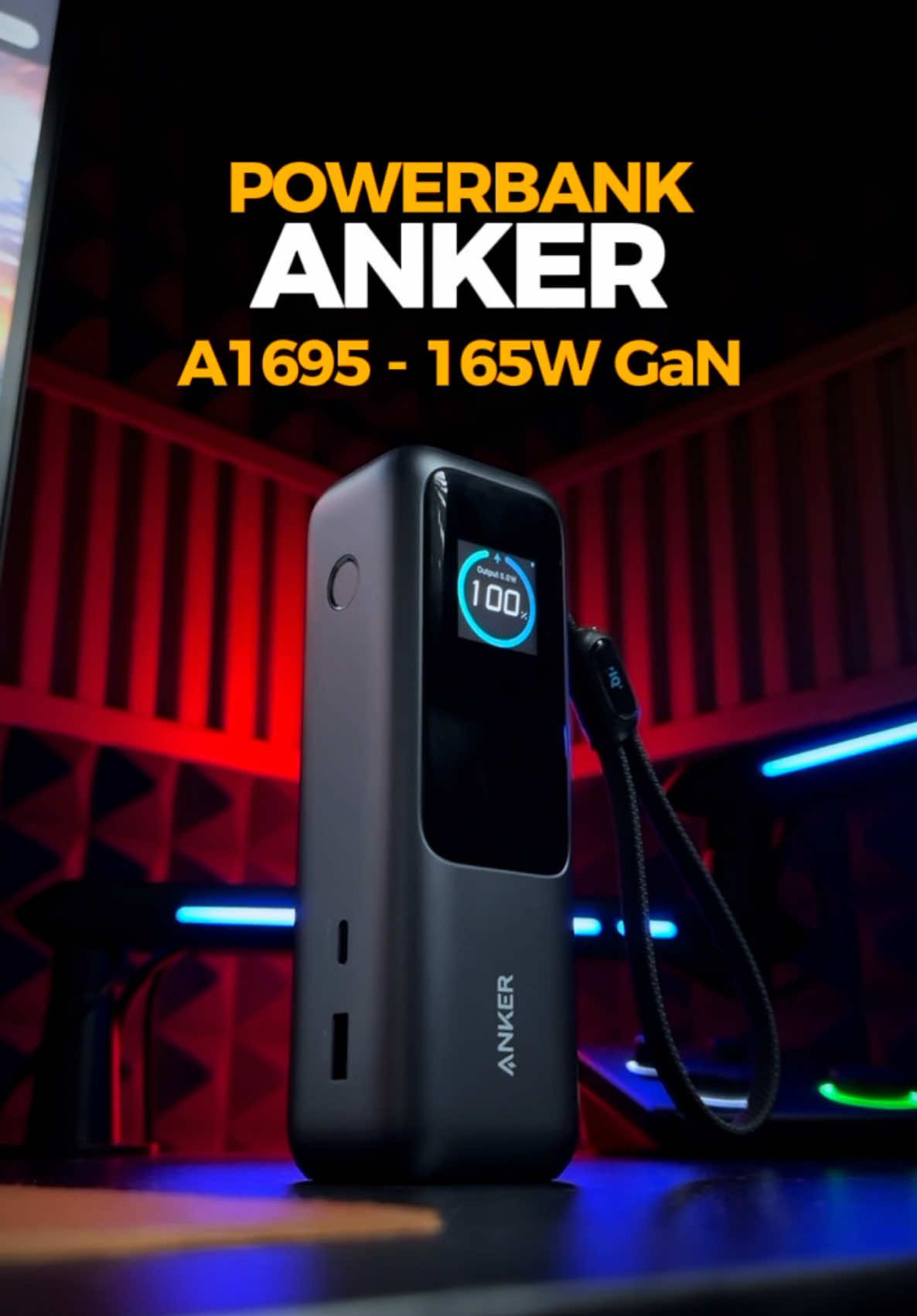 Cukup 1 powerbank ini buat semua kebutuhan daya gadget kita, ini power bank Anker A1695 165W dengan teknologi GaN dari @Anker Indonesia . Kapasitasnya 25 ribu mAh yang bikin worry free! #ankerindonesia #ankerpowerbank #powerbankfastcharging #fastcharging #powerbankcharger 