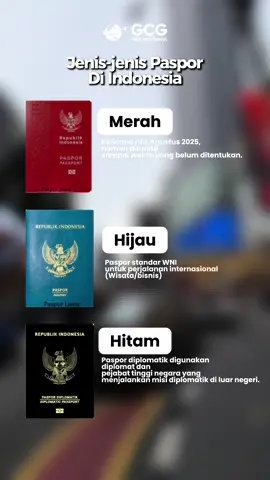 Total Warna Paspor di Indonesia? Gak Cuma Hijau! Ternyata, paspor Indonesia itu gak cuma satu warna, loh! Mulai dari hijau, biru, sampai hitam, semua punya arti dan fungsi yang beda. Nah, sekarang giliran kamu! 📩 Coba komen di bawah warna paspor kamu apa? #PasporIndonesia #FunFact #TravelTips #GCGTourandTravel #traveling   