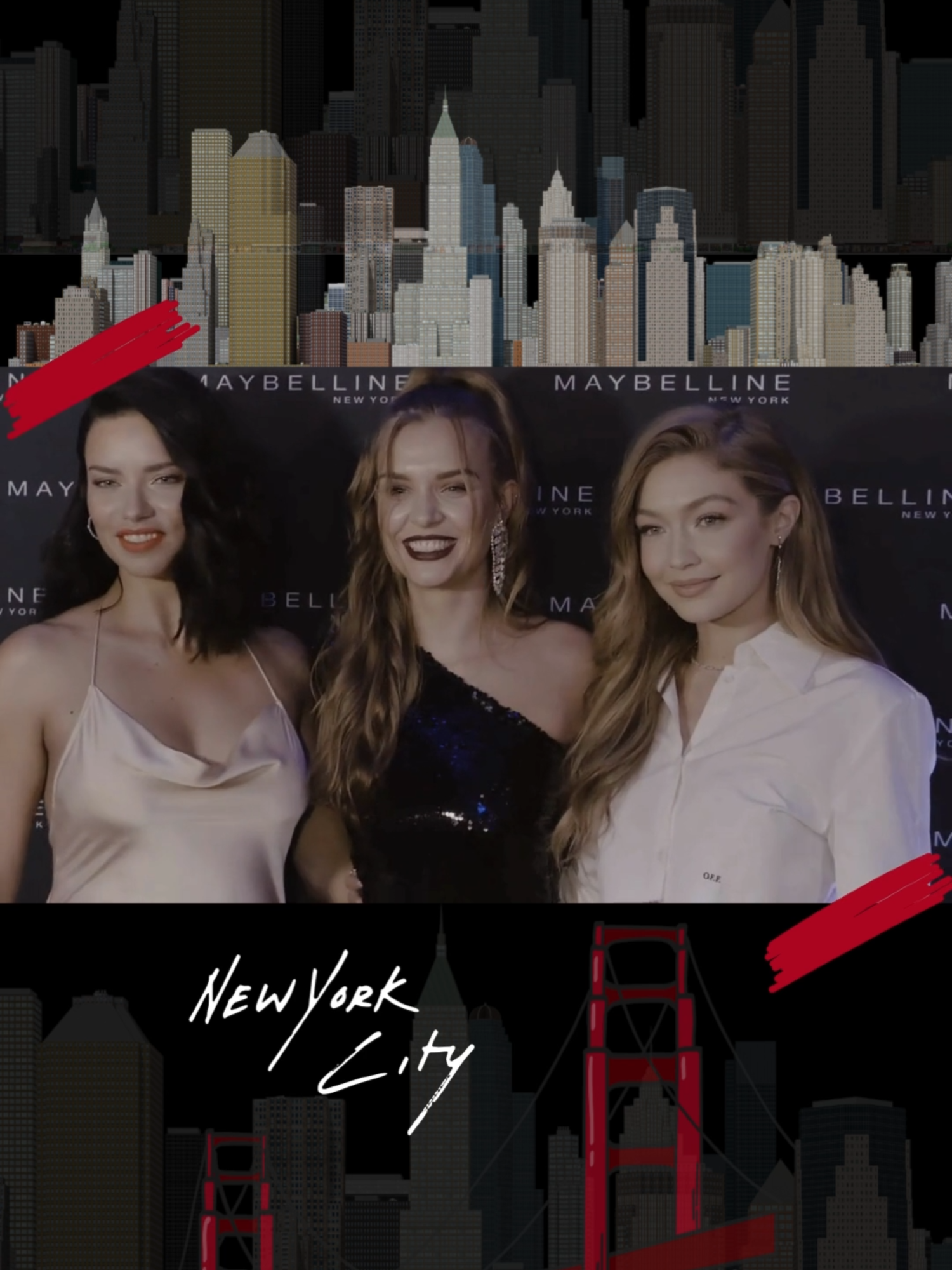Maybelline Open House Event with Maybelline Global Brand Ambassadors. Adriana Lima, Josephine Skriver, Gigi Hadid.  #newyorkfashionweek #nyfw #beauty#makeup #contentcreator