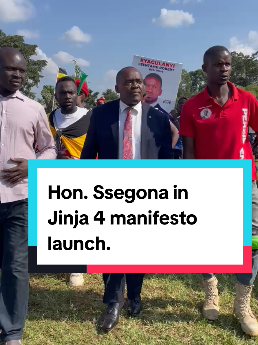 Hon. Medard Lubega Ssegona has joined the NUP manifesto launch in Kagoma, Jinja District.