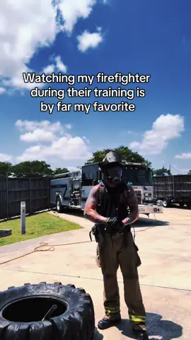 Watching him put in the work daily to achieve his goals 🔥 #firefighter #firefightertraining #legendsaredying #fyp #texas 