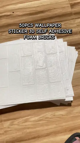 50Pcs Wallpaper Sticker 3D Self-Adhesive Foam Bricks  #wallpaperdesign #foambricks #selfadhesivewallpaper #3Dwallpaper 