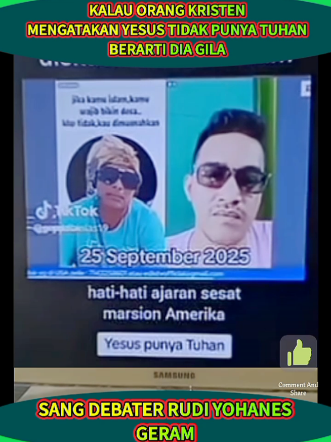 KALAU ADA ORANG KRISTEN YANG MENGATAKAN YESUS TIDAK PUNYA TUHAN BERARTI DIA GI.. LAA.. EDISTV YANG MENYATAKANNYA LHO...  RUDI YOHANES GERAM.. #FYP #fyp #pyp #indonesia🇮🇩 #fyppppppppppppppppppppppp 