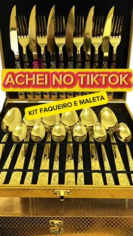 ❌ Chega de talheres simples e sem graça na hora de receber visitas! #talheres #talheresdourados #cozinha #cozinhatiktok #achadinhos 