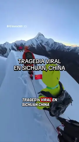Increíble desenlace vausado por una selfie 😵‍💫⛔️🏔️ #china #viral #selfie #dnager #snow