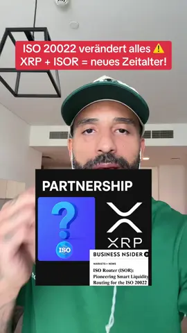 ISO 20022 verändert alles! Partnerschaft ? Major Update! ISOR Router eine perfekte Ergänzung! Smart Liquidity Routing beginnt jetzt!Die ISO-Revolution hat gestartet! Bitcoin ON ! #krypto #cryptocurrency #bitcoin #ethereum #xrpnews 