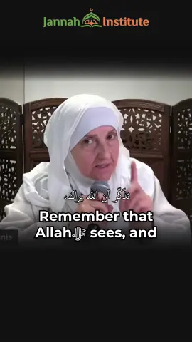 Always remember that Allah ﷻ is watching you!  #islamicreminder #allah #drhaifaayounis #islamicadvice #sins 