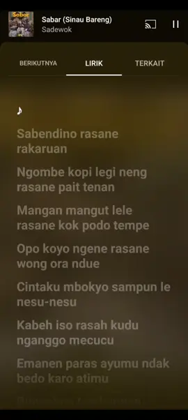 sabar (sinau bareng) #lirik #liriklagu #liriklagujawa #overlaylyrics #sadewok 