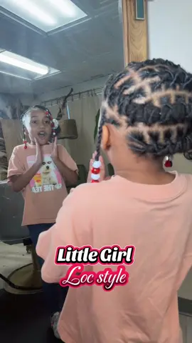 Little girl loc style with beads. #locsforkids #naturalhair #kidslocs #locsandbeads #girllocs 