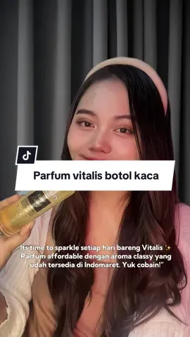 Udh tau belum kalau sekarang udh ada botol kacanya? Elegan bgt pokoknya @Pesona Vitalis  #Vitalissparkle #itstimetosparkle #vitalisparfum #theperfumexpert #vitalisxbios 