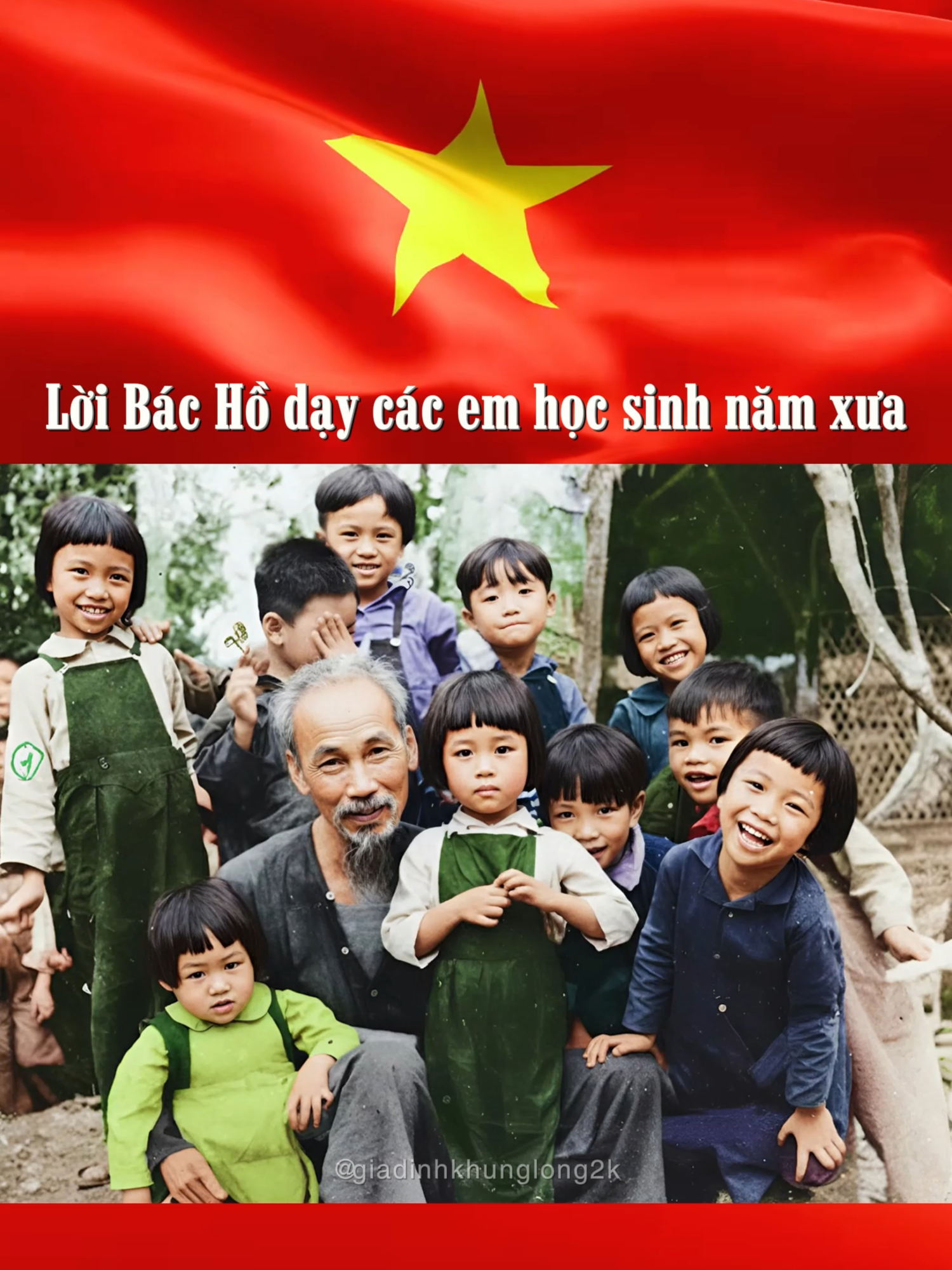 Lời Bác Hồ dạy các em học sinh trong ngày khai trường đầu tiên của nước Việt Nam: #HoChiMinh #BacHo #xuhuong #kechuyenbacho #hocsinh #giadinhkhunglong2k #VietNam #lichsuvietnam