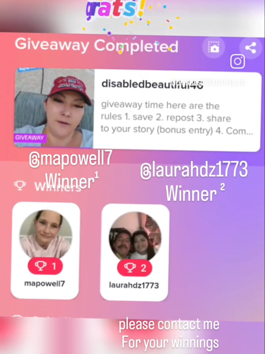 congratulations to my 2 my giveaway winners i really want to say huge huge thank you for all your love and support pleases contact me #giveaway #giveawaywinner #dollartreecommunity #dollartreeaddict #beautyonabudget @Emily @Laura Hernandez 