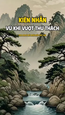 Kiên nhẫn - một dòng nước luôn chảy mãi, dù mềm yếu nhưng lại có thể làm mai mòn cả tảng đá.  #trending #conhanday #viral #trietlycuocsong 