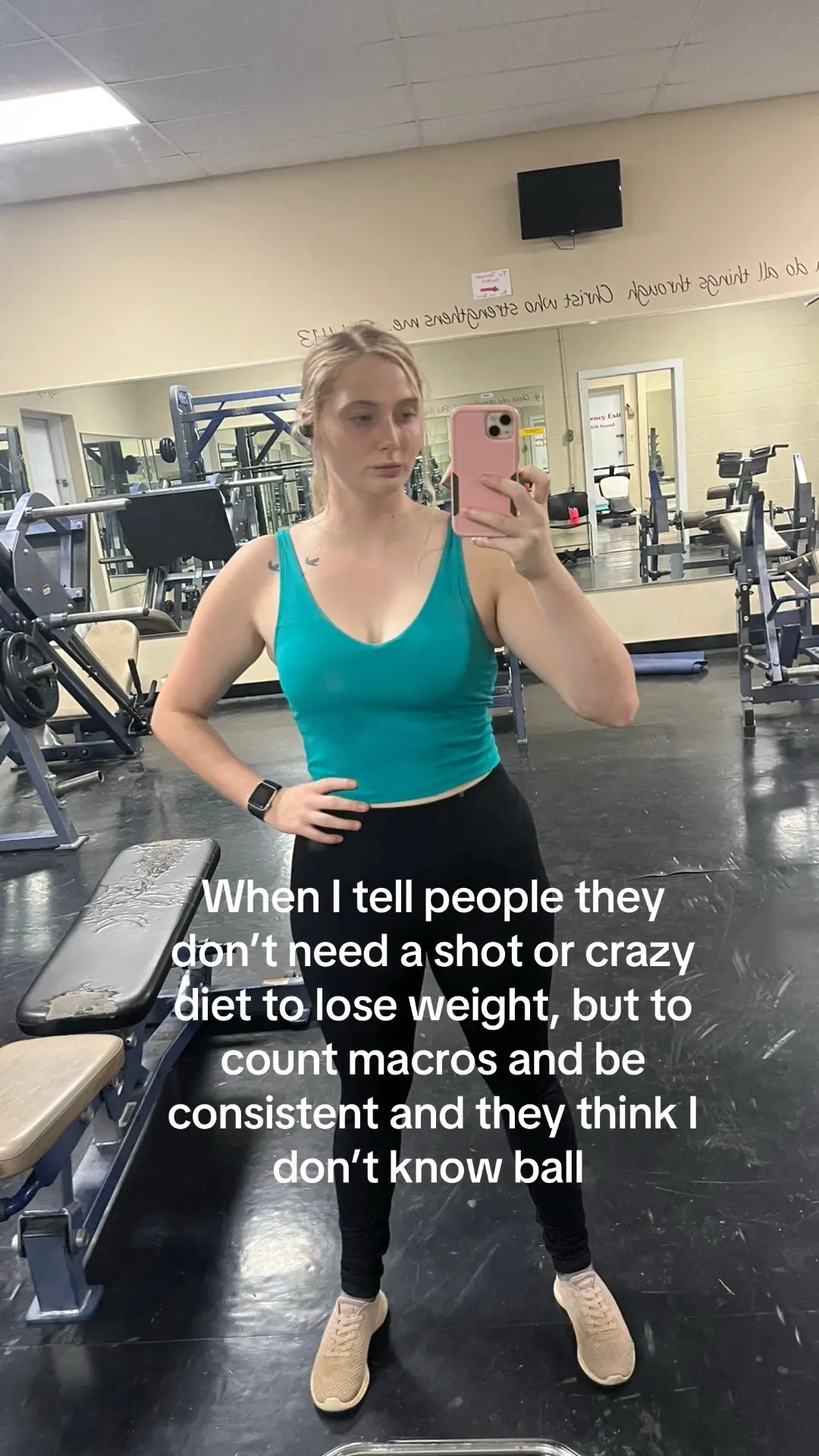 From 168 to 139lbs. No keto, no shot, not counting carbs, no crazy cardio, no fasting. Only a sustainable consist calorie deficit/ high protein diet while strength training 3-4 days a week.  #gym #fitnessjourney #weightloss #gymshark 