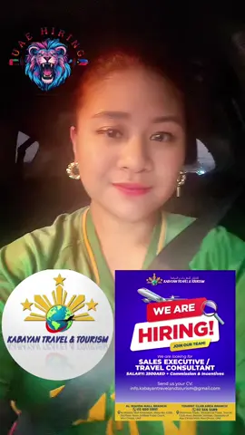 Sales Executive/ Travel Consultant for Abu Dhabi!  Salamat sa Tiwala @Kabayan Travel and Tourism ❤️🩷🍓 https://www.facebook.com/share/1D7zcvWSv7/?mibextid=wwXIfr  #uaehiringbystrawberryannvillegas #LIVEIncentiveProgram #MakefriendsLIVE #PaidPartnership 
