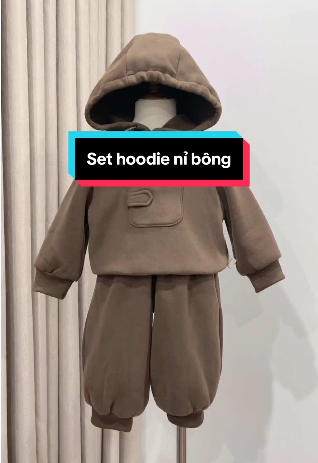 Set hoodie nỉ bông dày dặn ấm lắm nè 🥰  #aochobe #setbodochobe #setnibongchobe #behan 