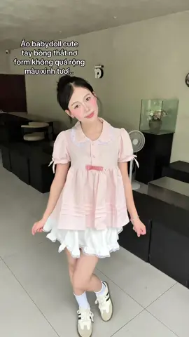 Cái màu hồng này cưng quá 😙🎀 #review #fyp #viral #aosomi #babydoll 