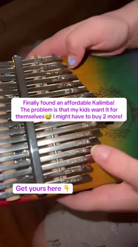 Looking for a unique gift? 🎁 The kalimba thumb piano comes in multiple colors, with a box, bag + tools included. Under $15 and guaranteed to make someone smile with music. 🎶 #kalimba #instrument #learnmusic #affordablegifts #tiktokshopcreatorpicks 