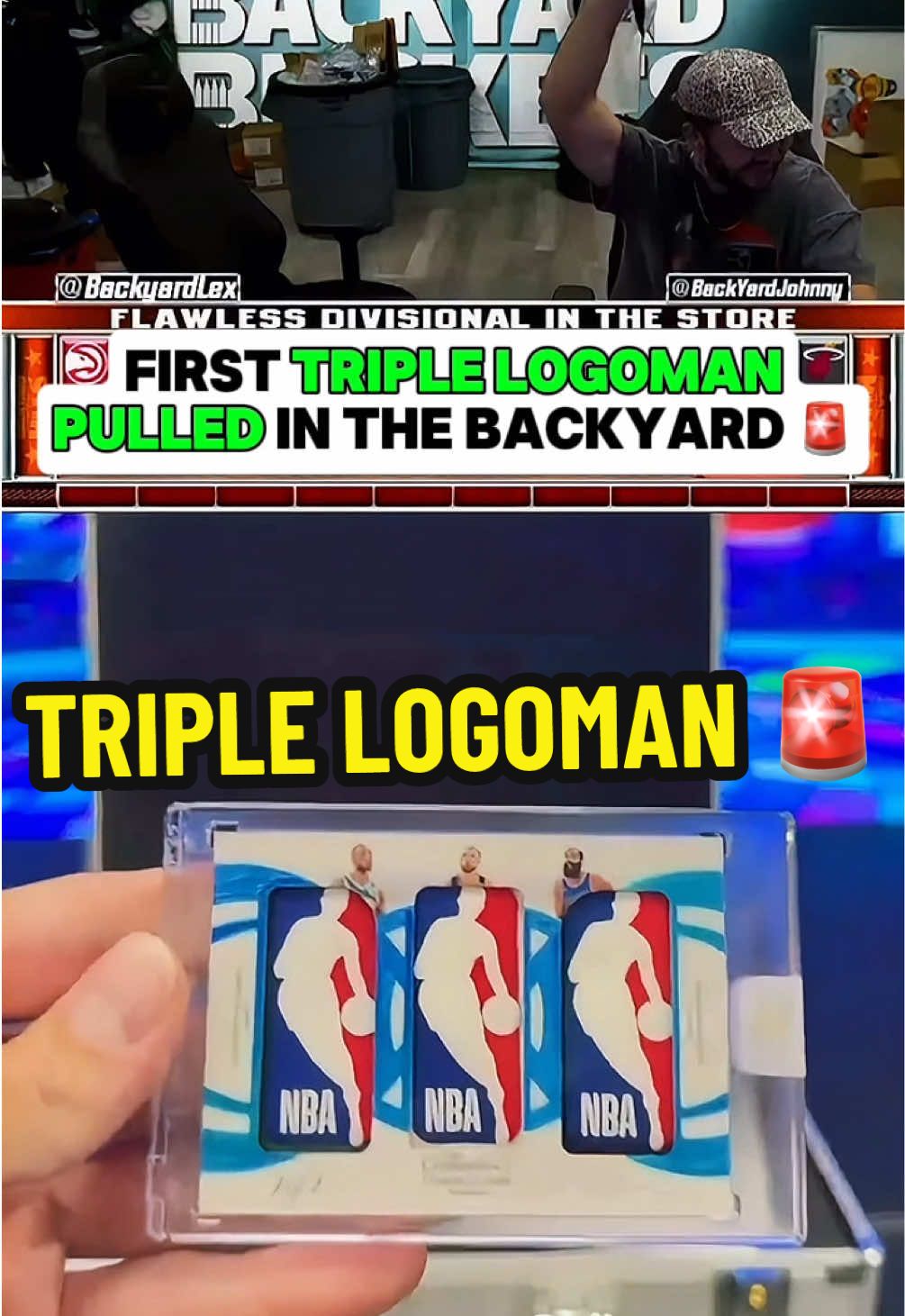 BANG BANG BANG ‼️🏀 Lillard Curry Harden Triple Logoman ✅ Pulled by Johnny on the backyard buzz @whatnotsports account 🔥 #NBA #Basketball #TheHobby #Collectibles #SportsCards