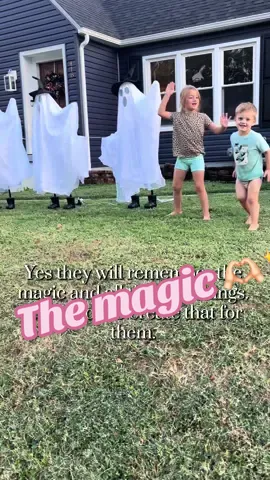 I know I can remember everything from my childhood and now I realize how hard my parents tried to make it magical for me and my brothers. They did a great job and now it’s my turn (has been for 16 years) to keep the magic going for my children. I don’t care how over the top I can get. THEY WILL REMEMBER 🫶🏻✨🩷💙 #motherhood #MomsofTikTok #halloween #spookyseason #momof4 