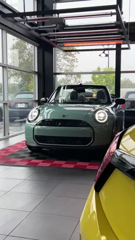 Get up close with the 2026 MINI Cooper S Convertible in Ocean Wave Green!  #mini #convertible #minicooper #fyp #cars 