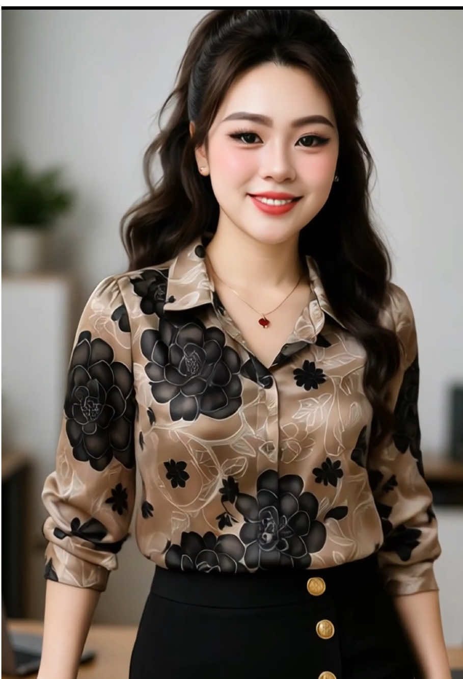 Áo sơ mi thiết kế tay lửng hoạ tiết cách điệu #aosomi #aosomicongso #aosomithietke #aosominu #xuhuong 