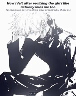 Am actually ugly asf btw👀 #gojo #satorugojo #relatable #jujutsukaisen #edit 