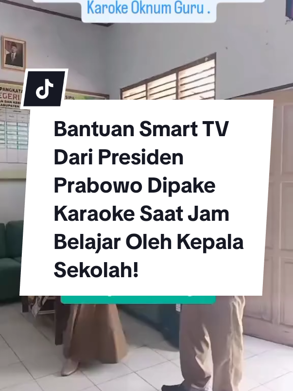 Sebuah video yang memperlihatkan oknum Kepala Sekolah (Kepsek) dan guru SD Negeri 2 Ciodeng, Pandeglang, tengah berkaroke di jam belajar, viral di media sosial. Terlihat pria yang disebut sebagai kepala sekolah bersama seorang guru perempuan asyik bernyanyi sambil berpelukan, meski saat itu jam pelajaran masih berlangsung. Keduanya tampak mengenakan seragam dinas, berpegangan tangan, hingga sesekali guru perempuan memeluk oknum kepsek dari belakang. Perangkat karaoke yang dipakai disebut-sebut merupakan Smart TV bantuan dari Presiden Prabowo. #hariharijakarta #jktinfo #infojakarta #jakarta #jakartatimur 