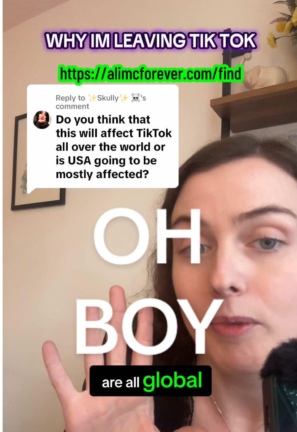 Replying to @✨Skully✨ ☠️  You can find me here  https://alimcforever.com/find/ Try UpScrolled. See you on YouTube. I use instagram still….. #tiktoknews #viral #usa #amazing #goviral 