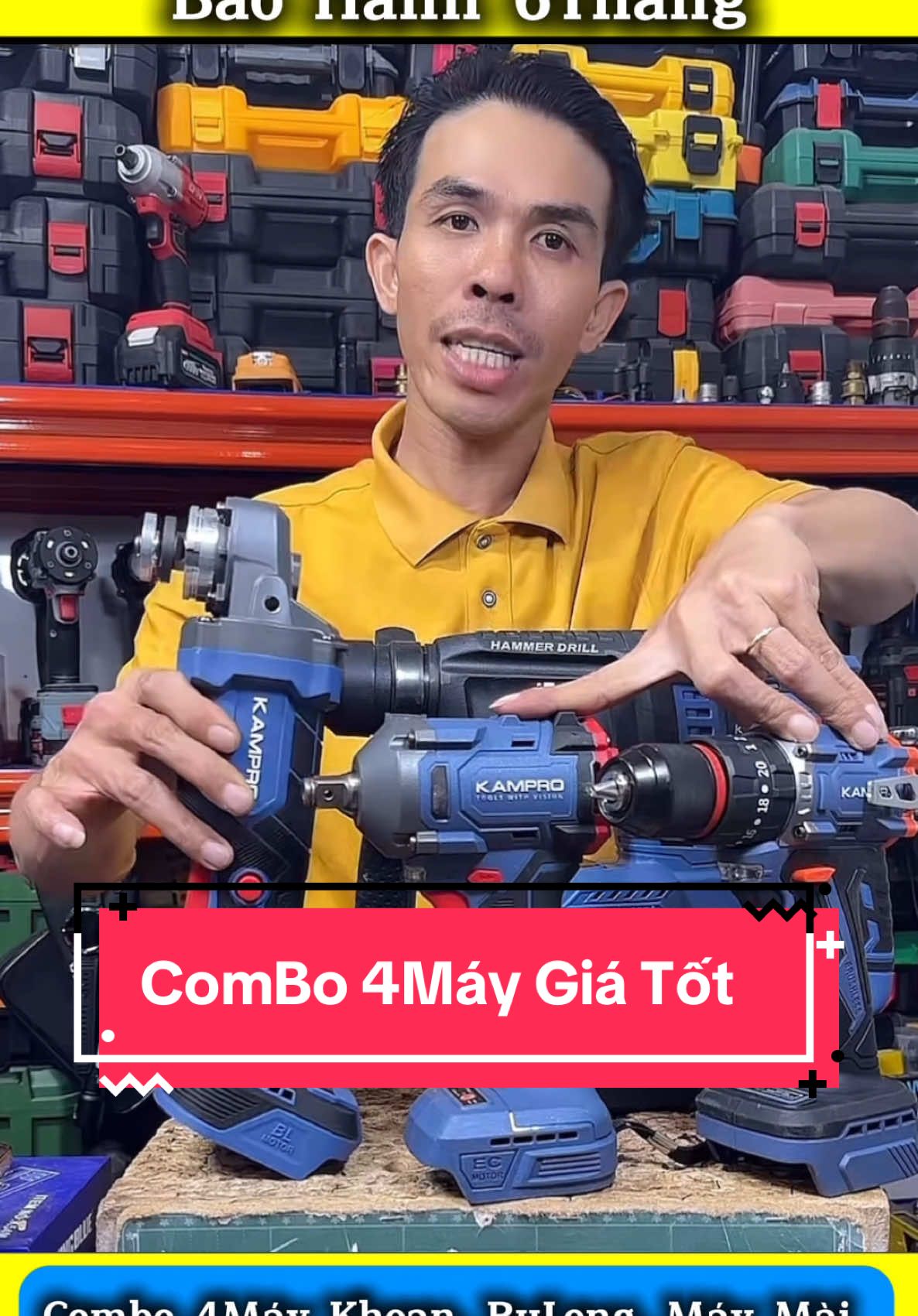 Combo 4máy Khoan 3chức năng, Bulong, Máy Mài Góc, Khoan BêToong 3chức năng kèm pin 20cell dòng xã cao#maykhoanpin #maykhoanbetong #maymaigoc #pin20cell #quocdung 