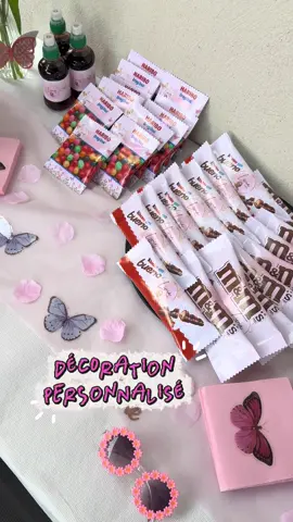 Thème papillon par ici 🦋 Et vous ?? Je vous partage le template des kinder Bueno en commentaire ⬇️⬇️ #astuces #astuce #decoration #anniversaire #birthday 
