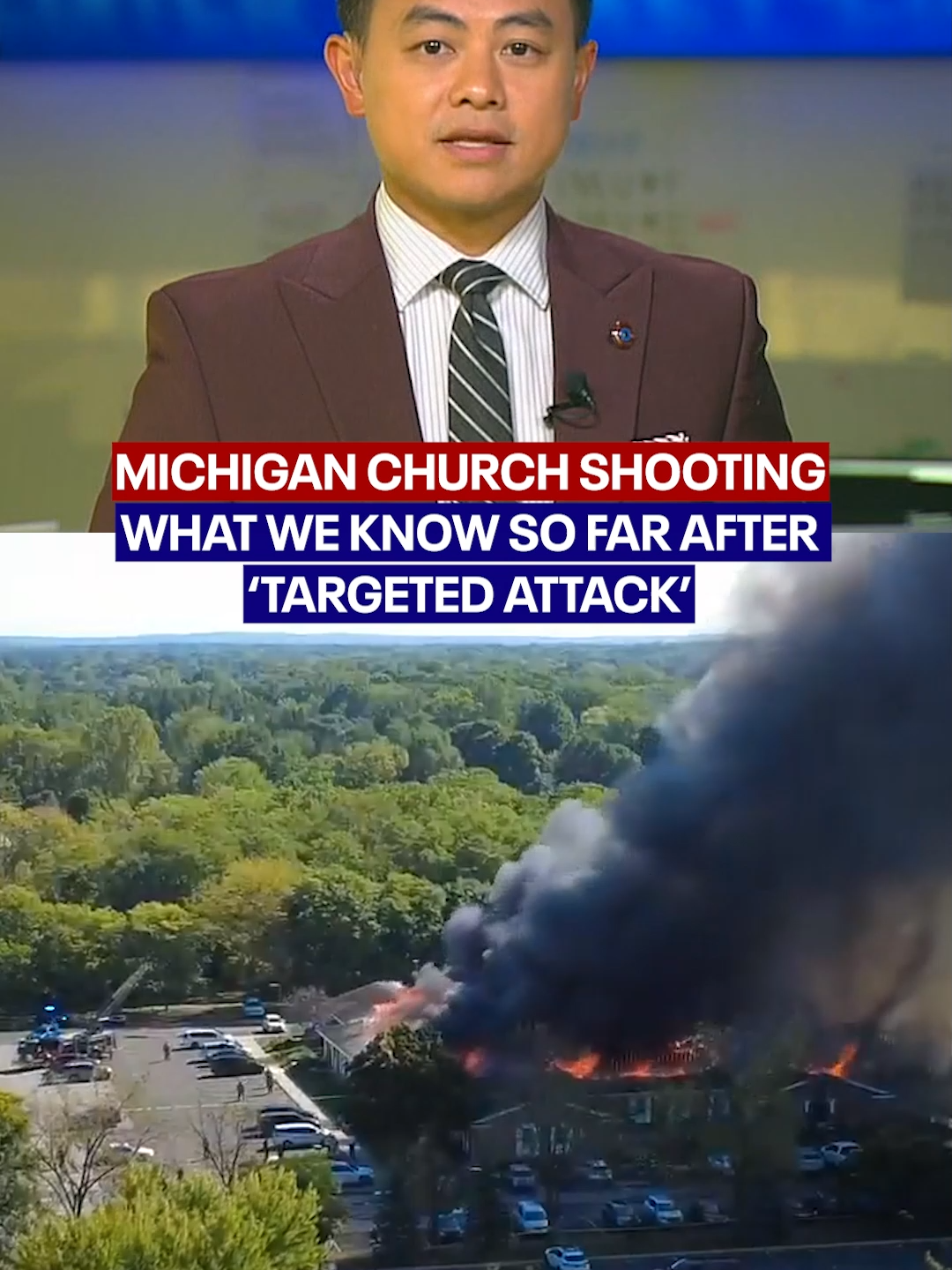 Four people have died, and eight others were wounded when a man crashed into a Church of Jesus Christ of Latter-day Saints in Grand Blanc during service Sunday, then started shooting before setting the church on fire.  Police said the suspect, Thomas Jacob Sanford, 40, first rammed his vehicle through the front doors of the church, got out and began shooting at the parishioners before 