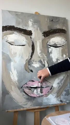 New painting is finished 🫶🏼 here’s the process …  #artwork #portraitpainting #abstractartist #paintingprocess #arttips 