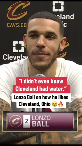Lonzo says he likes Cleveland 🤣💪  (Via @Cleveland Cavaliers)  #NBA #nbabasketball #basketball #lonzoball 
