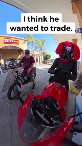 I would have let him try it but his helmet was not DOT approved.