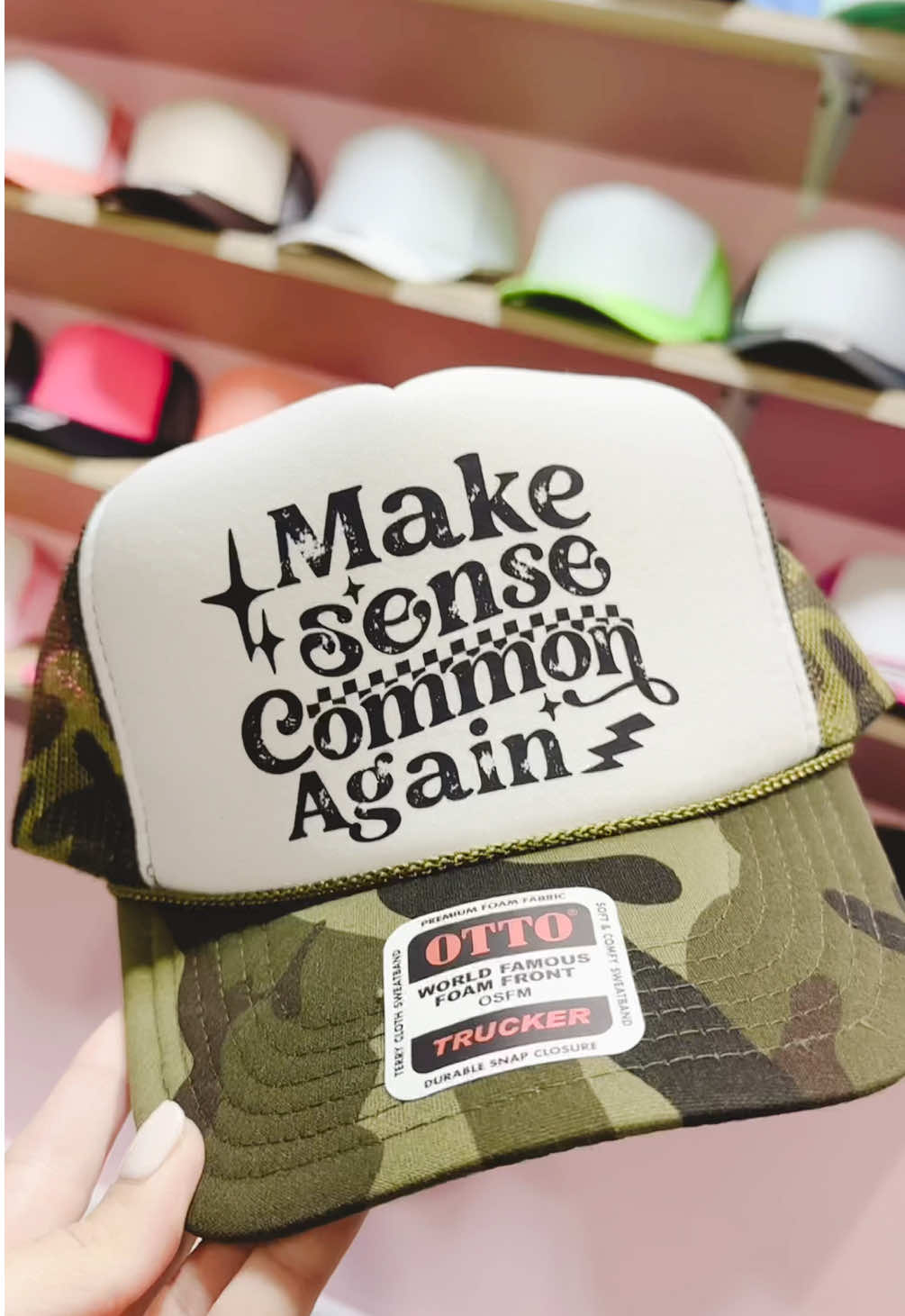 One of our best selling graphics is now a hat 😍 snag it now! #boutique #truckerhat #OOTD #SmallBusiness #tiktokshop 