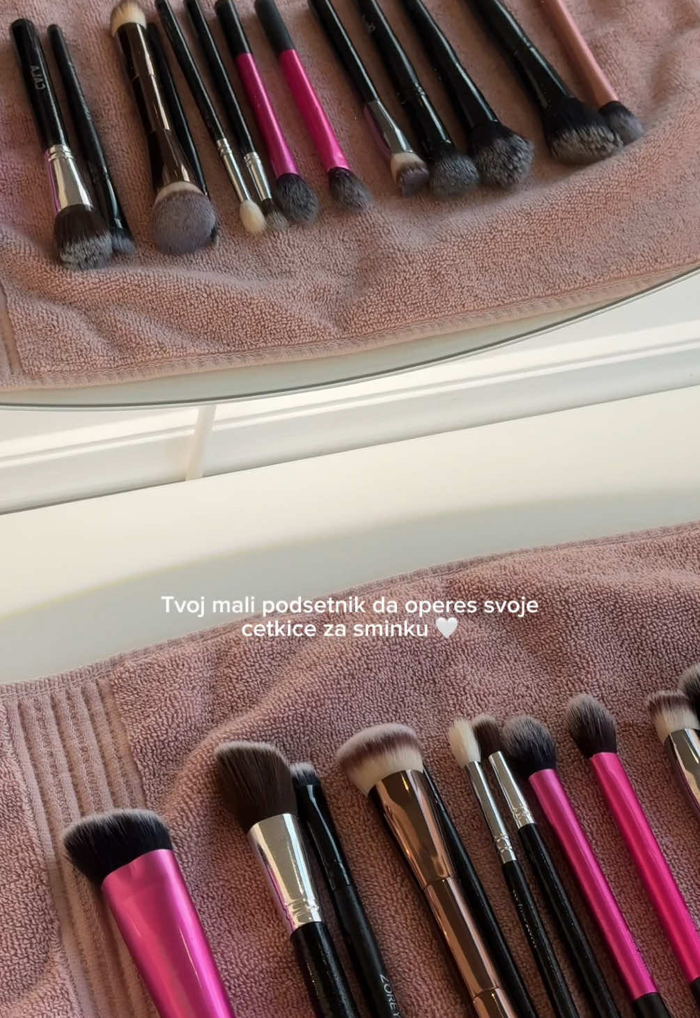 Nesto sto ja uvek odlazem maksimalno jer me svaki put mrziiiii  #makeupbrushes #cleaningmakeupbrushes #makeup #cleaning 