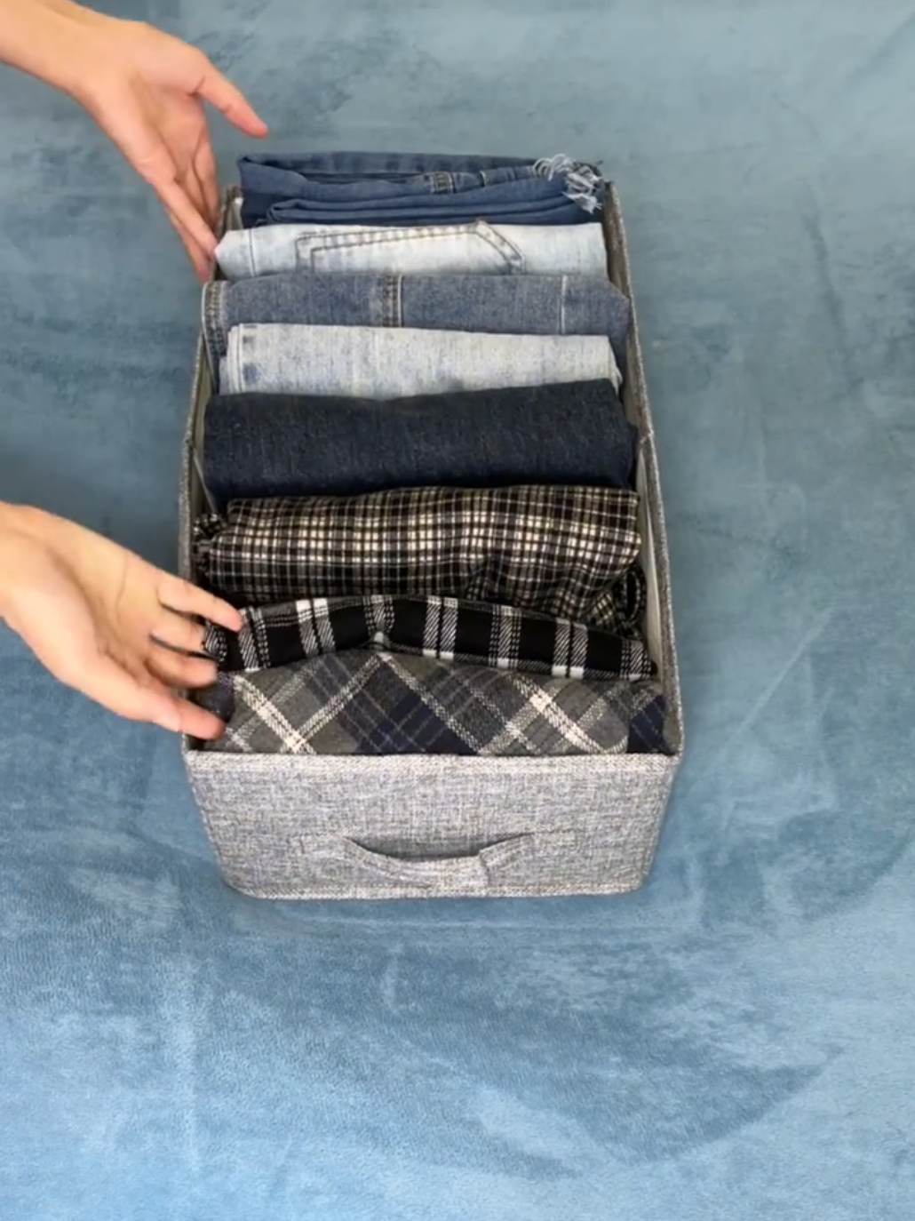 It saves time and space🙂🙂 #clothingstorage #wardrobestorageandorganiza #storagebox #closetstoragegadget #storagegadget 