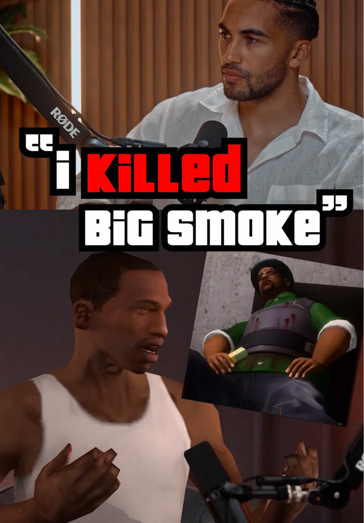 GTA CJ Reacts: “Killing Big Smoke Was Hard” #gta #gta5 #gaming #podcast #ai 