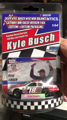 2009 Kyle Busch No. 18 New Balance Gateway Win Raced Version 1:64 Custom + Custom Packaging #kylebusch #newbalance #nascar #racecargraveyard #customdiecast