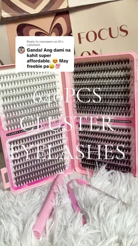 Replying to @rowsaann on IG 640pcs ba naman tapos may free tweezer,mascara and glue na. Adhesive pa matagal din matanggal #eyelashes #trending #eyelash #lashes #clustereyelashes 