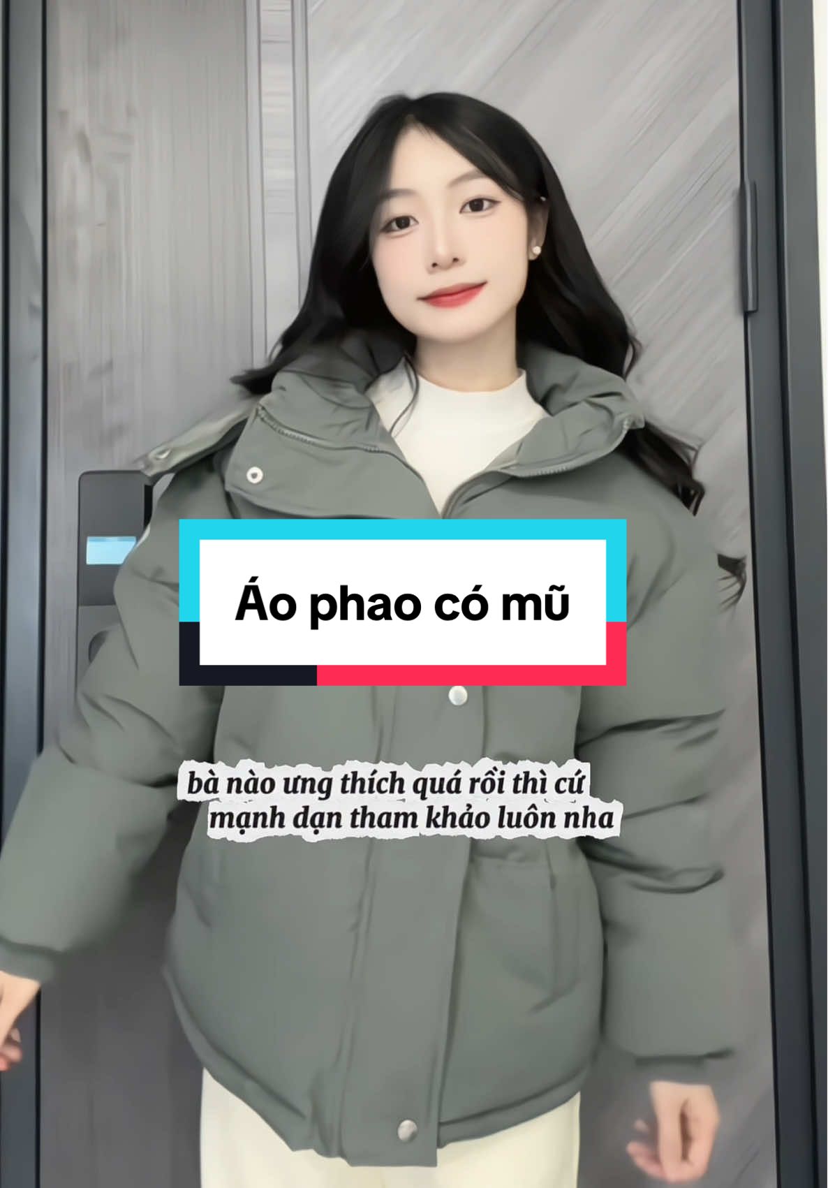 Áo phao có mũ cứ là chân ái 🥳🥳 #muadong #aophao #outfit #xh 