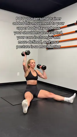 I’m a h0e for a seesaw Z press lemme tell ya ! This move right here not only cooks your shoulders but challenges your core like no other— add it to your upper body day and thank me later 😉  #shoulderpress #upperbodyworkout #sculptedarms #sexyarms #personaltrainer 