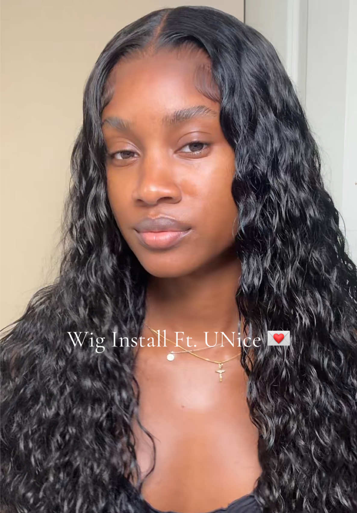 This wig was so quick and easy to install 😍 @UniceHairCo @UNice Hair | NO CODE NEEDED | BIG SALE! #unicehair #gluelesswig #lacefrontwig #waterwavewig