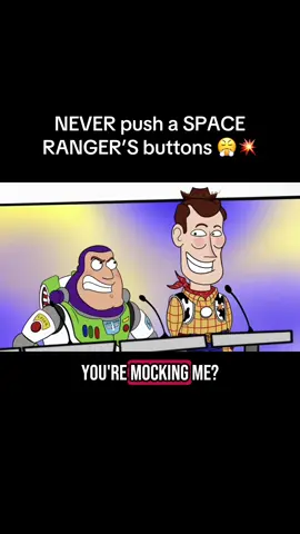 NEVER push a SPACE RANGER’S buttons 😤💥 #ToyStoryParody #BuzzLightyear #WoodyToyStory #CartoonComedy #LazyChickenTV