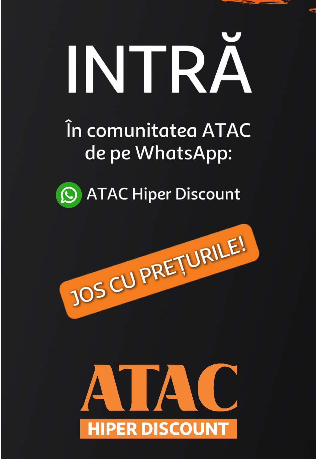 Vrei să fii primul care află despre prețurile mici? Intră în comunitatea ATAC de pe WhatsApp prin scanarea codului QR folosind camera telefonului tău! Acolo vei afla și despre recomandările lunii, așa că nu mai aștepta. Fii la curent cu tot ce trebuie să știi și intră în comunitate: https://whatsapp.com/channel/0029VaneO6K9RZAdevR8213h #atachiperdiscount #joscupreturile #maimultmaivantajos