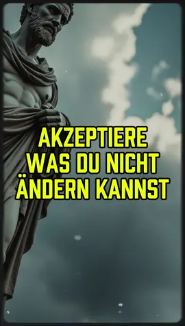 Stoische Lektion: Stärke bedeutet, das Unveränderliche zu akzeptieren und deine Energie auf das zu richten, was du kontrollieren kannst. Folge für mehr stoische Weisheit und teile diese Botschaft mit anderen. #stoisch #weisheit #philosophie #disziplin #entwicklung